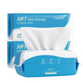 Cotpuredy Face Towels, Disposable Biodegradable Clean Facial Towelette for Sensitive Skin, Lint- free Face Cloths for Makeup Remover, Ultra Soft Dry Wipes, Skincare Women Cleansing 240 Count (3 Packs)