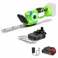 2-in-1 600W Cordless Hedge Trimmer, 21V Battery Operated Trimmer for Bush & Grass, Lightweight Garden Trimmer for Home Use