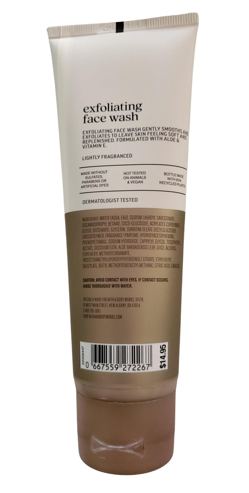 Bath and Body Works Exfoliating Face Wash With Aloe + Vitamin E 4 Ounces