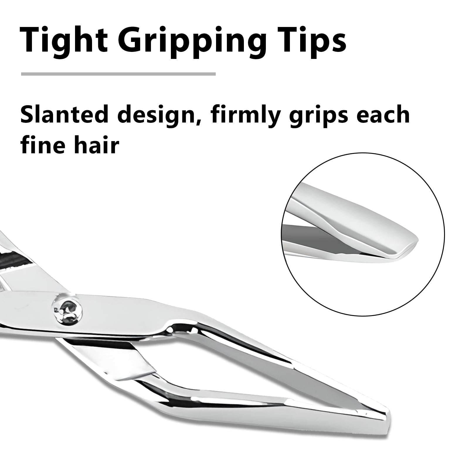 3-Piece Tweezers Set Scissor Handle Slant Tip Eyebrow Tweezers Eyebrow Plucker Tweezers for Facial Hair Removal Includes Black, Silver, & Rose Pink