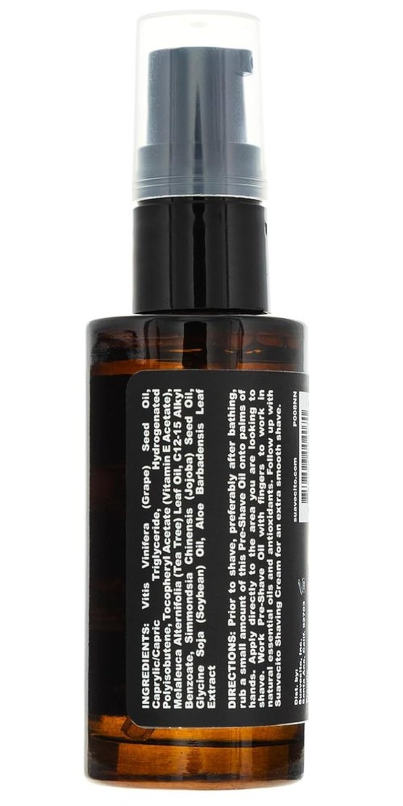 Suavecito Shave Oil - Softens Skin & Beard, Prevents Irritation - 1 oz Pump Bottle with Natural Ingredients