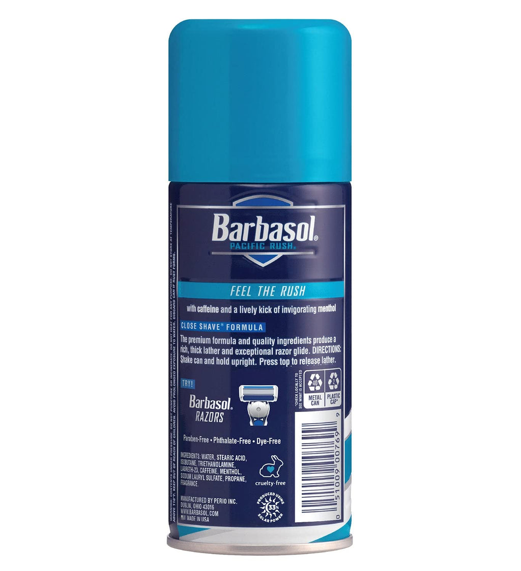 Barbasol Shave Cream 7 Ounce (Pacific Rush, Pack of 3)