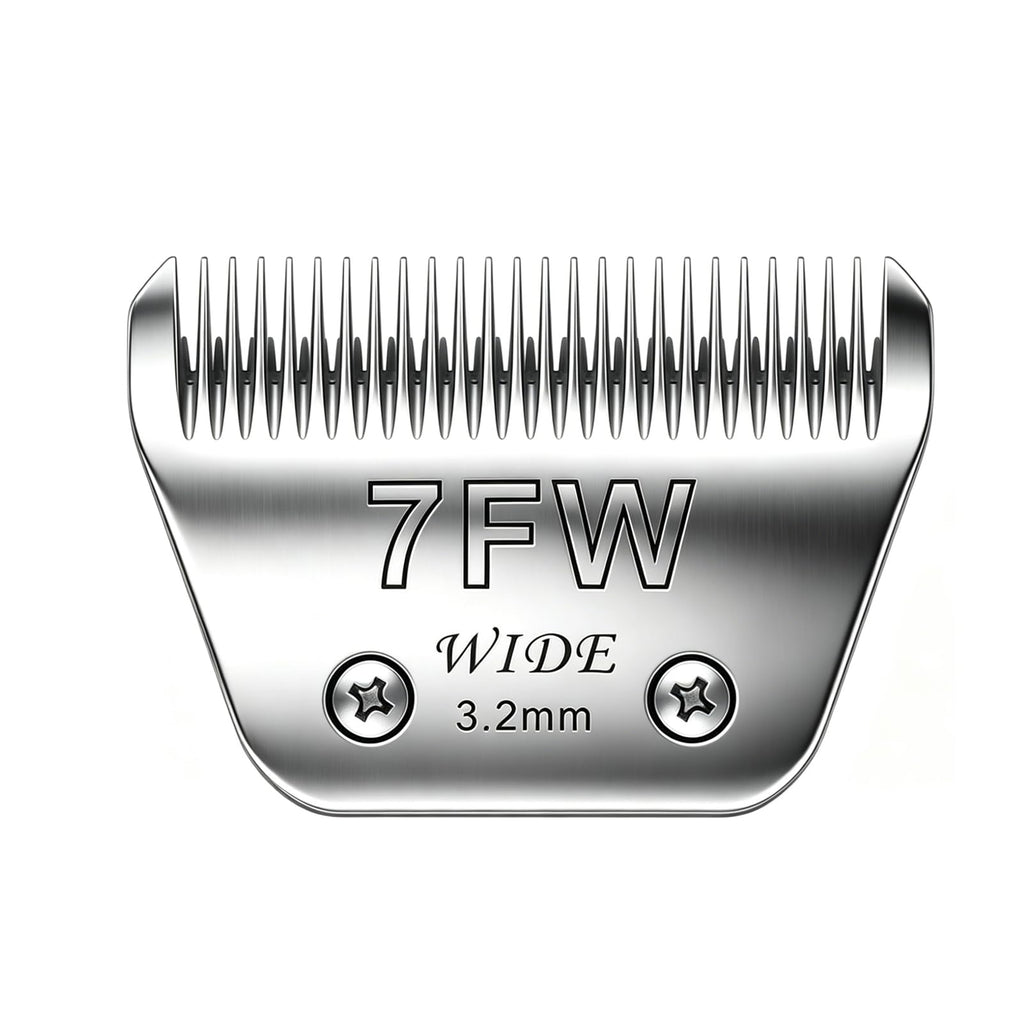 Audoc Wide Blades for Dog Grooming Blades Compatible with Andis,Oster A5,Wahl km10 Dog Clippers Stainless Steel Blades Blades for Animal Dog,Cat,Horse, (#7FW(3.2mm))
