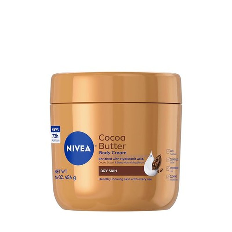 NIVEA Cocoa Butter Body Cream - Deep Nourishing Serum for Dry Skin | 16 Ounce Jar
