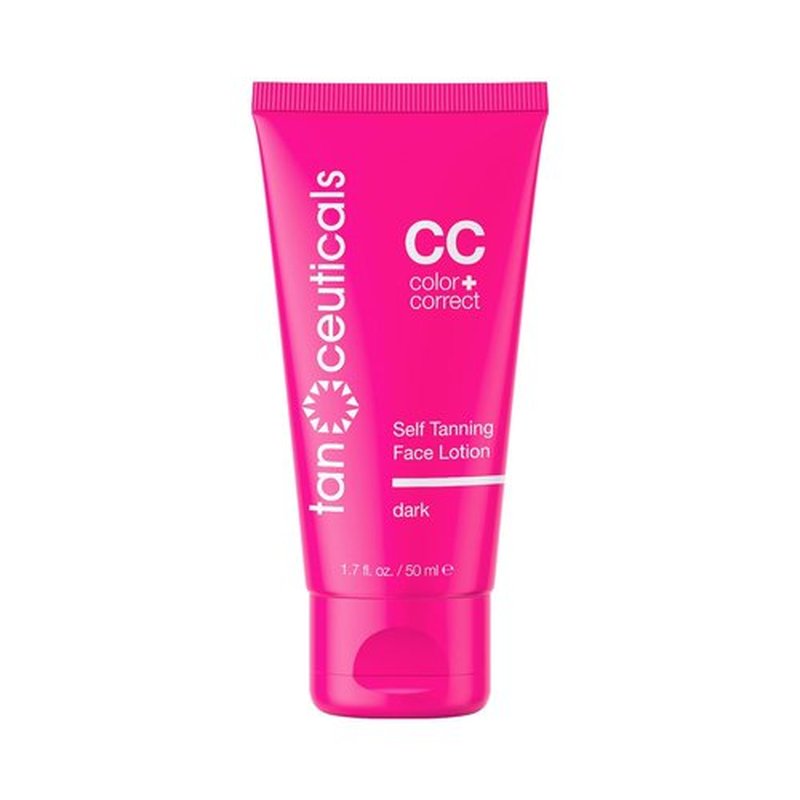 Tanceuticals Facial Self Tanner - Natural Sunless Tan Lotion for Face - Easy Application, 1.7 oz (Dark)