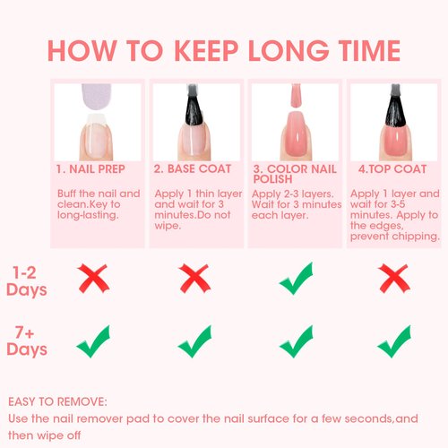 GELLEN Clear Nail Polish Base Top Coat, Sheer Pink Tinted Base Coat & Shine No Wipe Top Coat Strengthen Thin Damaged Natural Nails, Quick Dry Regular Nail Polish Non UV Gel, TPO & Hema Free, Non-toxic