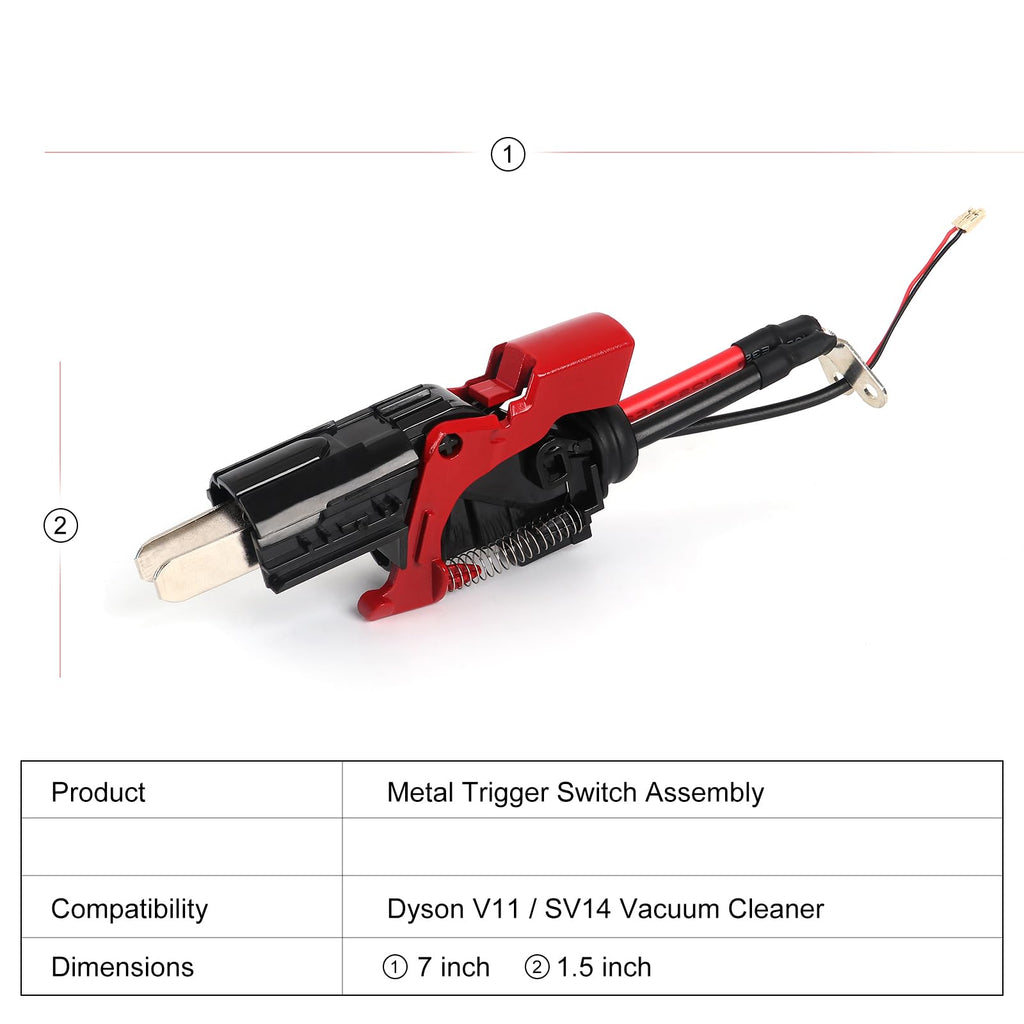Metal Trigger Switch Assembly Compatible with Dyson V11 SV14 Vacuum Cleaner Power Button Replacement Parts