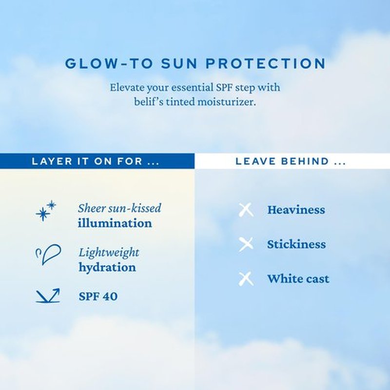 belif Dew Guard Vitamin C Glow Tint SPF 40 - Niacinamide, Hyaluronic Acid, Glow Booster + Serum + UVA/UVB Protection, Korean Tinted Mositurizer, 1.69 fl. oz