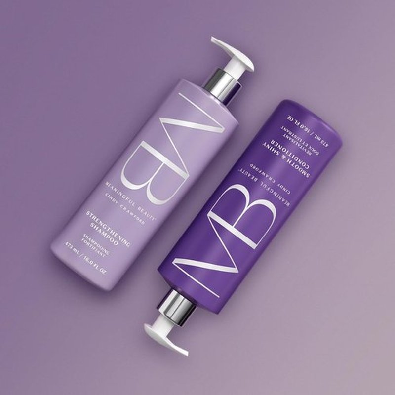 Meaningful Beauty Age-Proof Hair Care Set - Strengthening Shampoo & Conditioner, Plant-Based Keratin, 16 Oz Each