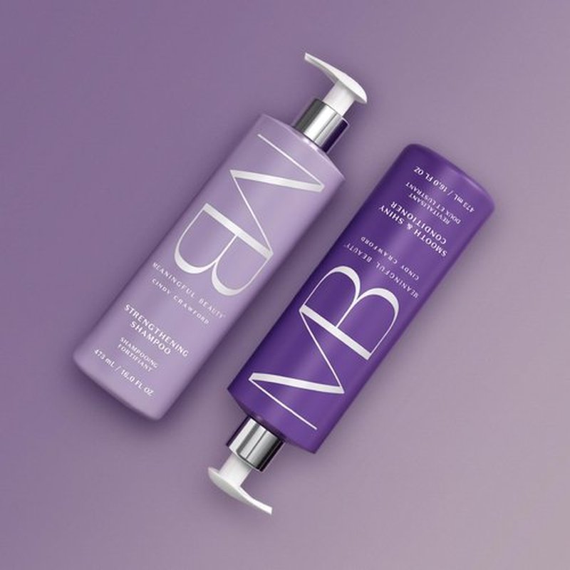 Meaningful Beauty Age-Proof Hair Care Starter Set, Strengthening Shampoo & Smooth and Shiny Conditioner Set, Plant Based Keratin Alternative, Restores Strength, Volume & Shine, Full Size, 16 Oz Each