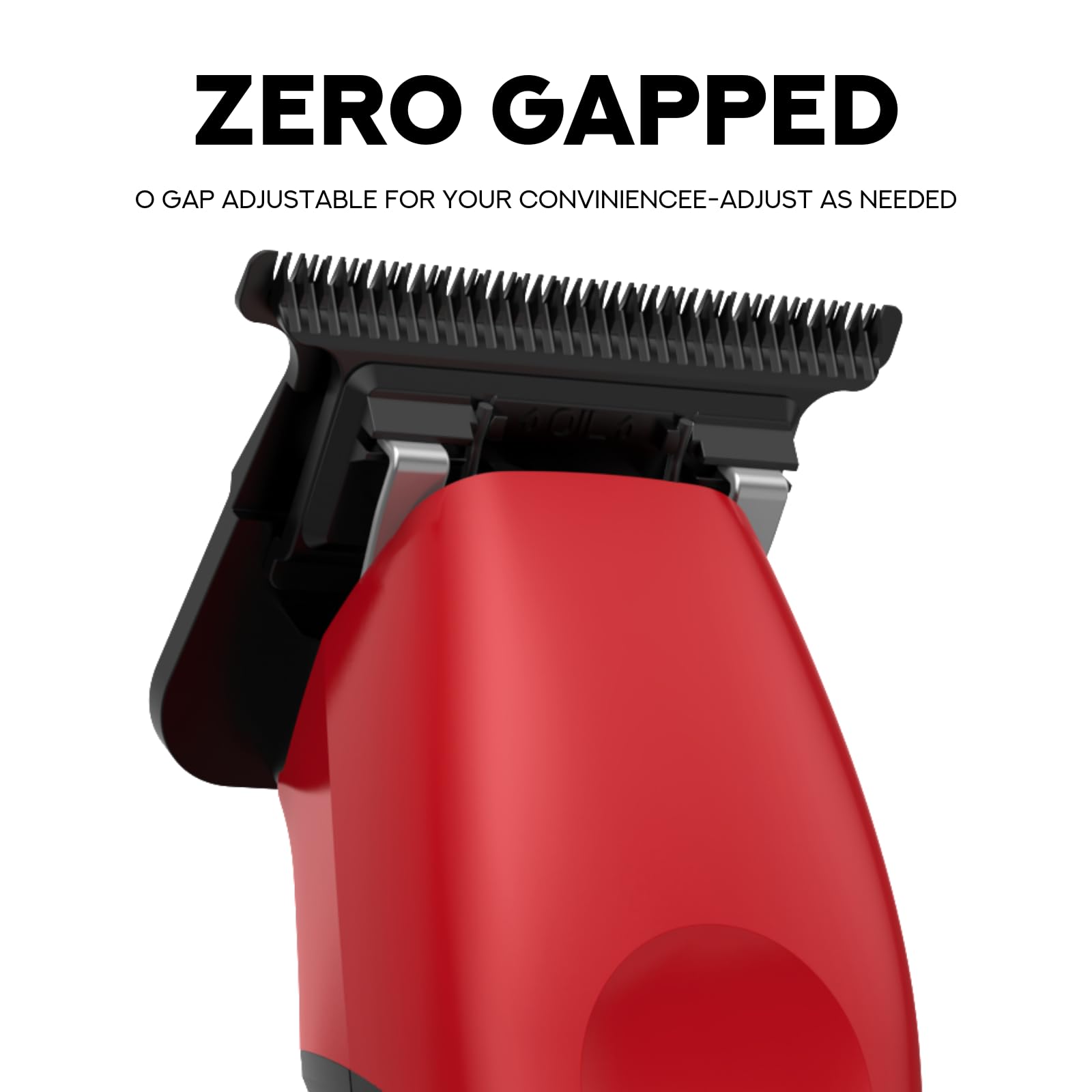 Supreme Trimmer Crunch Foil Shaver & 2Spee Trimmer Barber Hair Cutting Kit | Cordless Beard & Mustache Trimming Set | LCD Battery Displays, Removable Blade Design, Waterproof Shaver (Red)