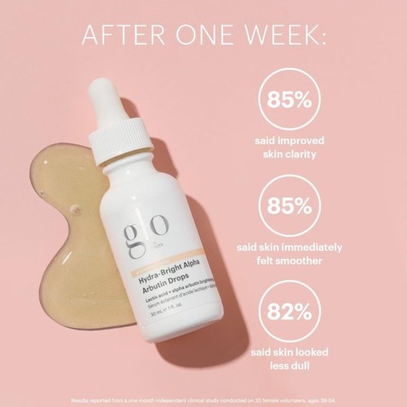 Glo Skin Beauty Hydra-Bright Alpha Arbutin Drops - Smoothing & Brightening Serum for Radiant Skin