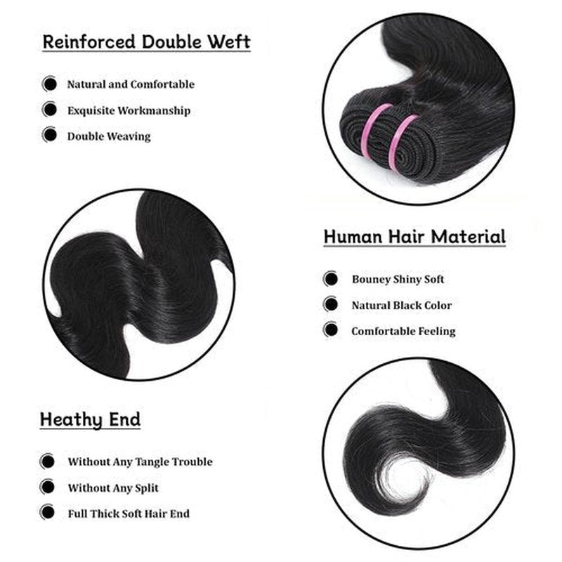 16A Raw Body Wave Bundles Human Hair Bundles Indian Virgin 1 Human Hair Bundles No Tangle Shedding,Triple Lifespan Virgin Hair Extensions (Body Wave 1 bundle, 26 Inch)