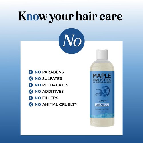 Skiennix After Swim Shampoo - Chlorine Removal Formula for Kids & Adults with Tea Tree & Rosemary Oils | Replenishing Care