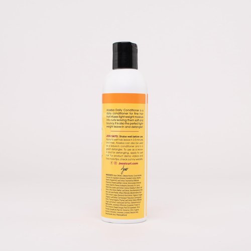 Jessicurl Aloeba Daily Conditioner - Nourishing Leave-In for Curly Hair, Citrus Lavender, 8 Fl Oz