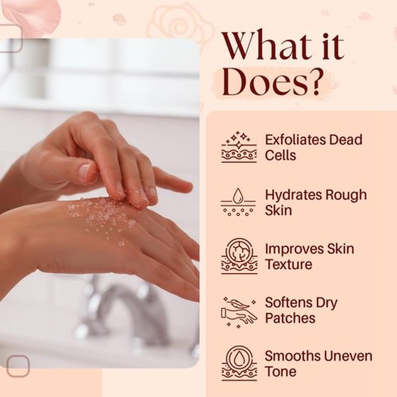 MYSTÉRE BEAUTÉ Himalayan Salt Body Scrub - Exfoliating Collagen & Rose Oil Formula (12 oz) | Reduces Cellulite, Acne & Scars