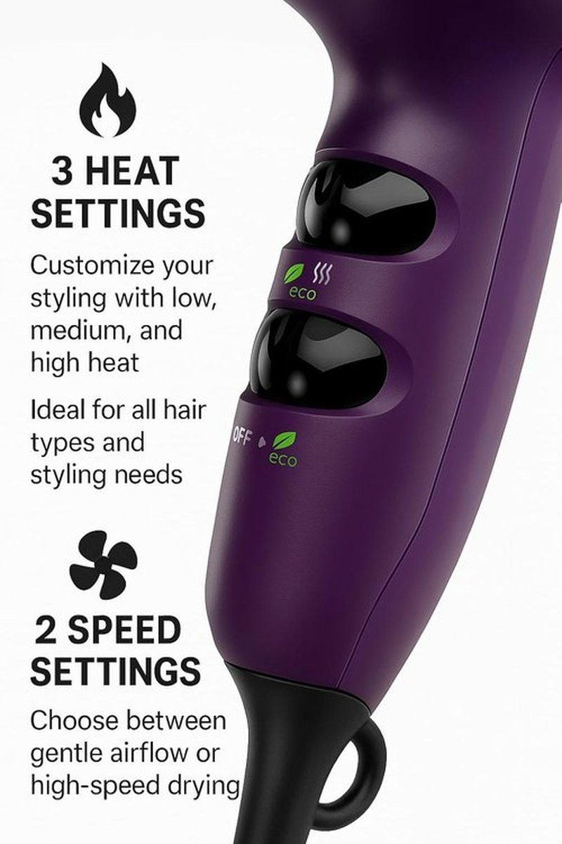 Remington Ionic Compact Hair Dryer - 1875 Watts, Travel Size, 3 Heat & 2 Speed Settings