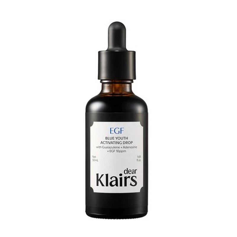 DearKlairs EGF Serum - Blue Youth Activating Drops for Barrier Repair & Post-Blemish Care | 1.69 Fl Oz