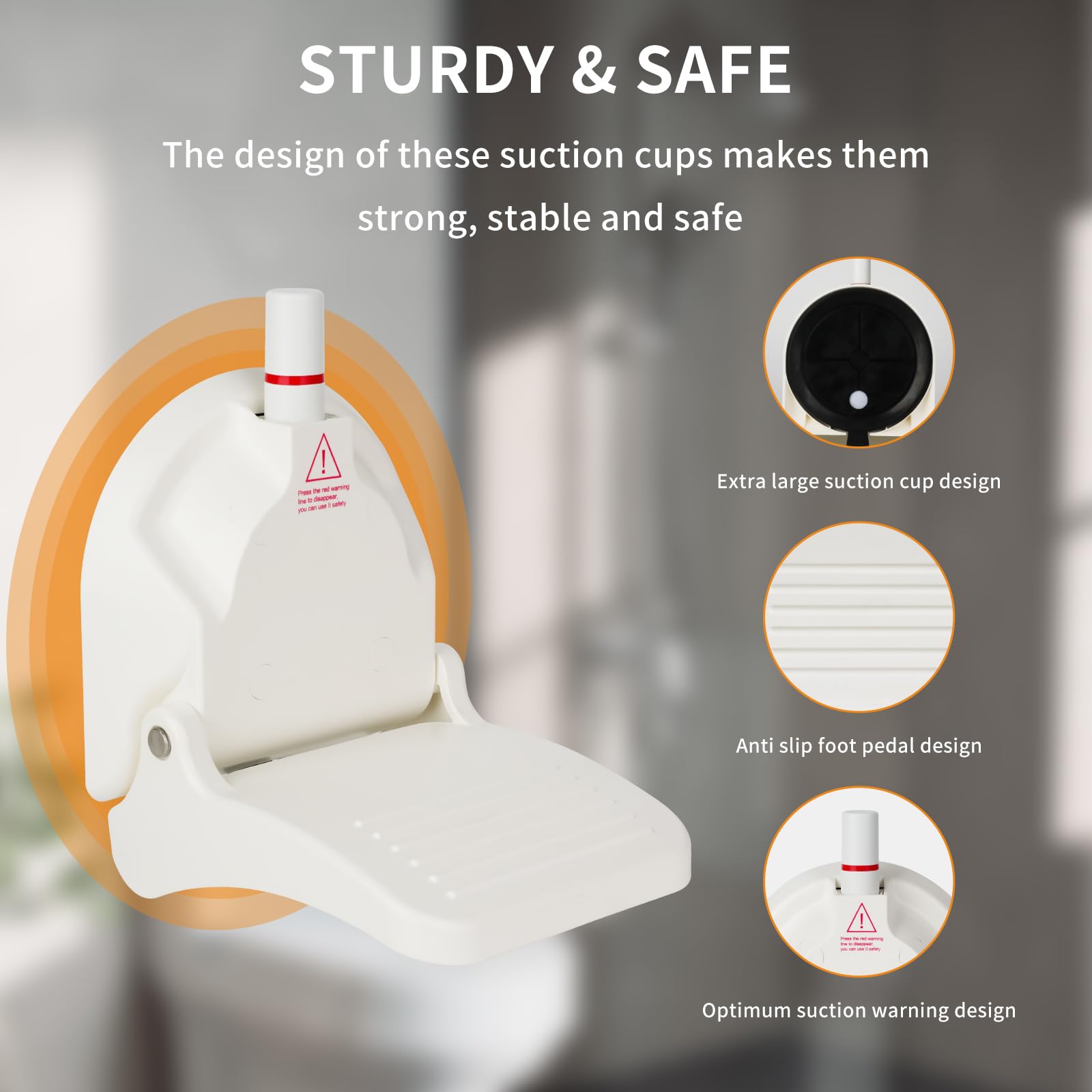 Shower Foot Rest for Shaving Legs, Suction Cup Foot Rest Shower