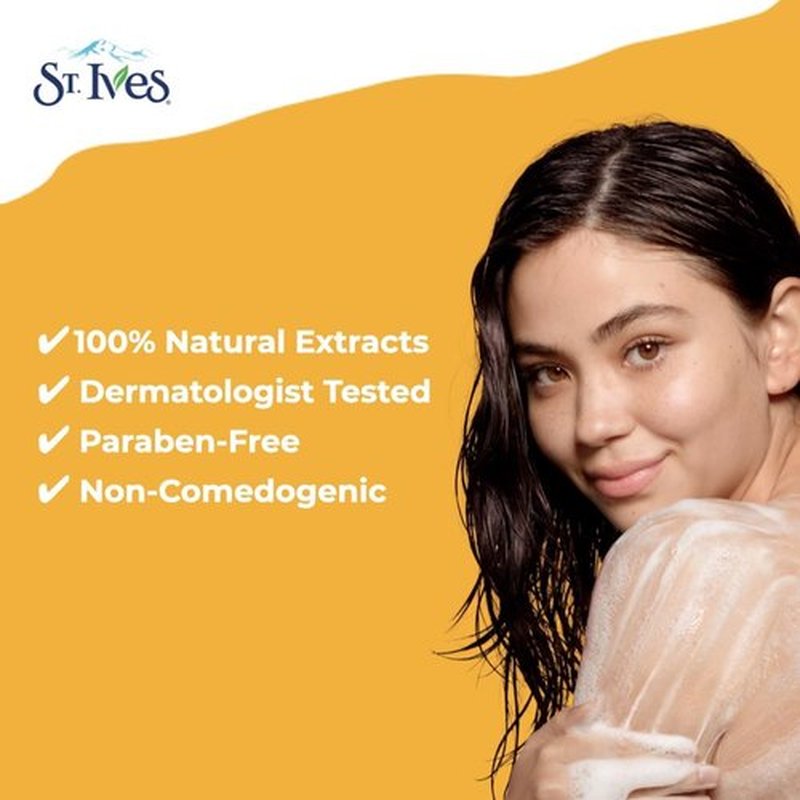 St. Ives Exfoliating Apricot Body Wash/Shower gel For Women| 100% Natural Extracts | Cruelty Free | Paraben Free |473ml, White