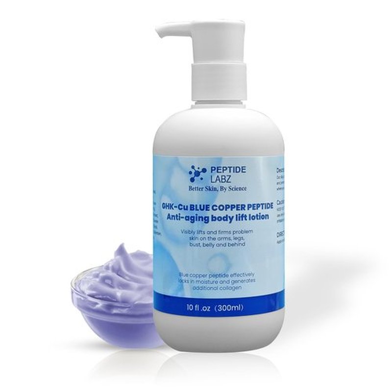 Copper Peptide & Hyaluronic Acid - Body Lotion - Skin Revitalizing, Skin Firming & Hydrating Formula, 10 Fluid Ounce