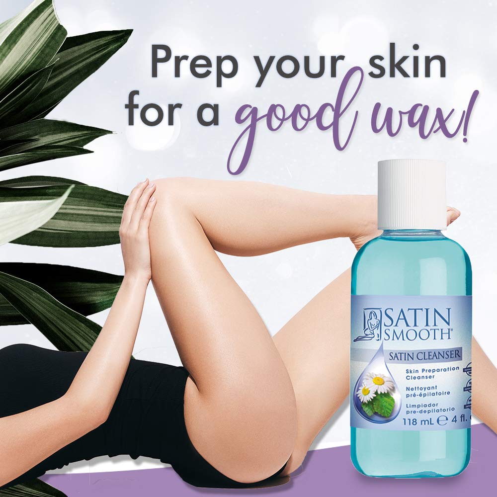 SATIN SMOOTH Satin Cleanser Skin Preparation Cleanser 4 oz x 2 packs