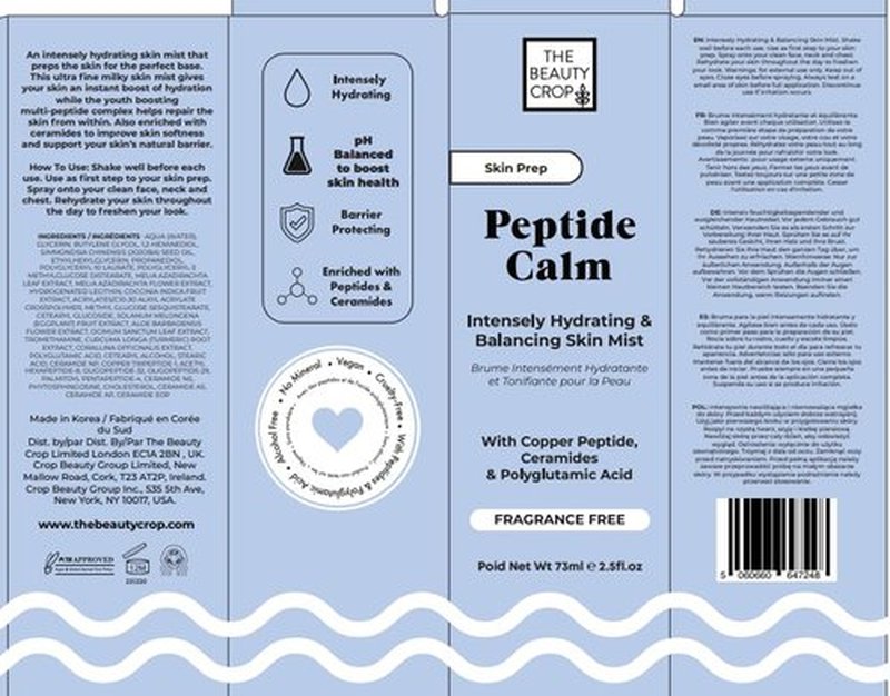 The Beauty Crop Peptide Calm Skin Mist - Hydrating & pH Balancing Face Mist - 100 ml