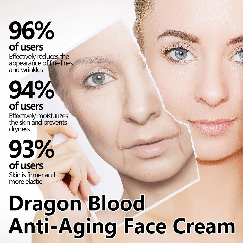 Dragon Blood Retinol Face Cream – Fine Line Smoothing, Deep Moisturizing & Even Skin Tone for Face & Body, Day & Night Use, 50g*2