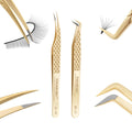 NAGARAKU Eyelash Extension Tweezers Fiber Tip AG-05 & AG-11 2Pcs Set