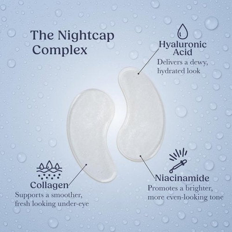 Casey Aileen Nightcap Under Eye Patches - Cooling Hydrogel Masks for Dark Circles & Puffy Eyes - 24 Pair Set