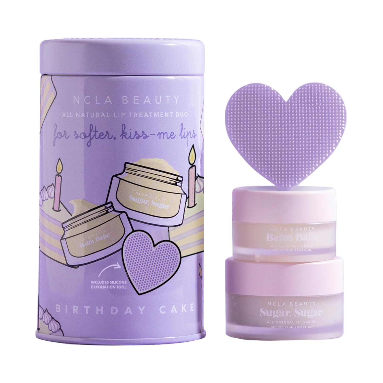 NCLA - Lip Care Set + Lip Scrubber | Clean, Natural, Non-Toxic Beauty