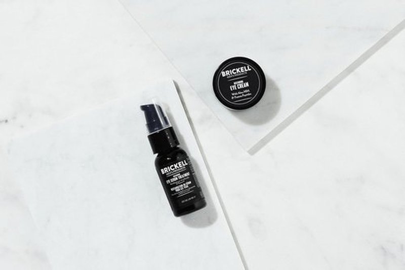 Brickell Men's Eye Cream & Serum Set - Natural, Organic, Unscented | Restoring Eye Routine for Men
