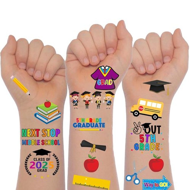 5TH Grade Graduation Temporary Tattoos for 5TH Grade Graduation Party Decorations, 5TH Grade Graduations 2026, Boys Girls Kids 5TH Grade Graduation Gifts Tattoos Supplies, 110pcs