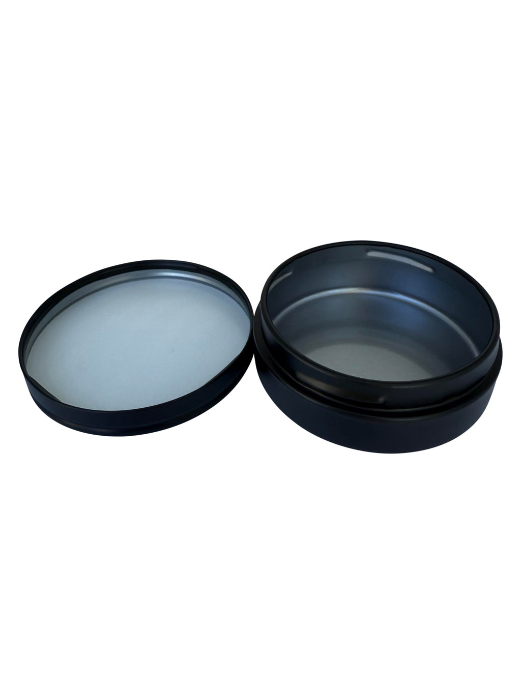 TYNZZ 3 Pcs, Metal Tin Round Container, Mini Portable Small Storage Container Kit with Twist Lid for Home Storage 2.5x1 Inch, Black