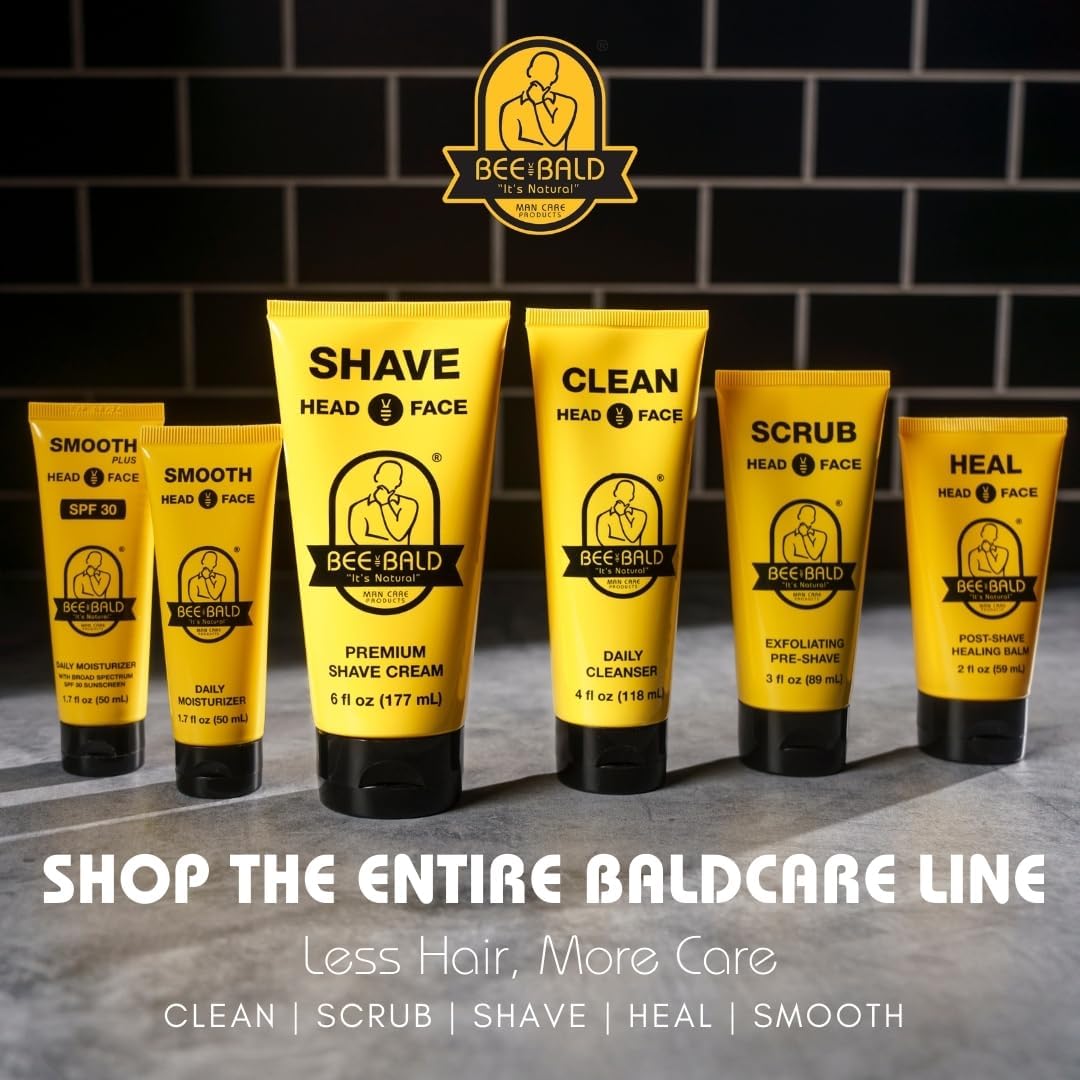 Bee Bald HEAL Aftershave for Men Healing Balm, Immediately Calms & Soothes Damaged Skin, Treats Bumps, Redness, Razor Burn & Other Shaving Post Shave Irritations, 2 Fl Oz (Pack of 2)