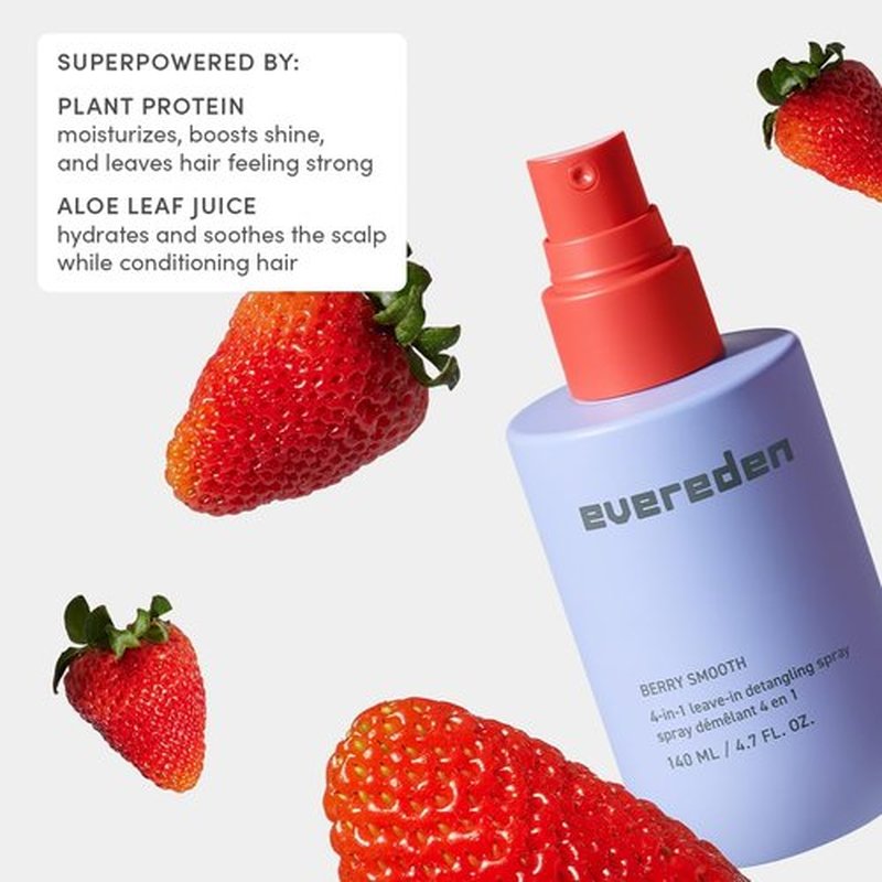 Evereden Kids Detangler Spray: 4-in-1 Leave-In Hair Spray | Detangle, Moisturize & Fight Frizz | Easily Tackle Even the Toughest Knots | Clean & Vegan All types of Hair Product for Kids
