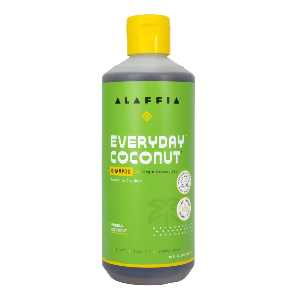 Alaffia Shampoo, EveryDay Coconut – Purely Coconut Shampoo with Coconut, Ginger & Coffee Extracts for Clarifying Normal to Dry Hair, 16 Oz
