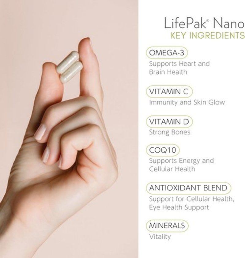 Nu Skin Pharmanex LifePak Nano - Daily Nutrient Supplement for Enhanced Health & Immunity | 60 Convenient Packets