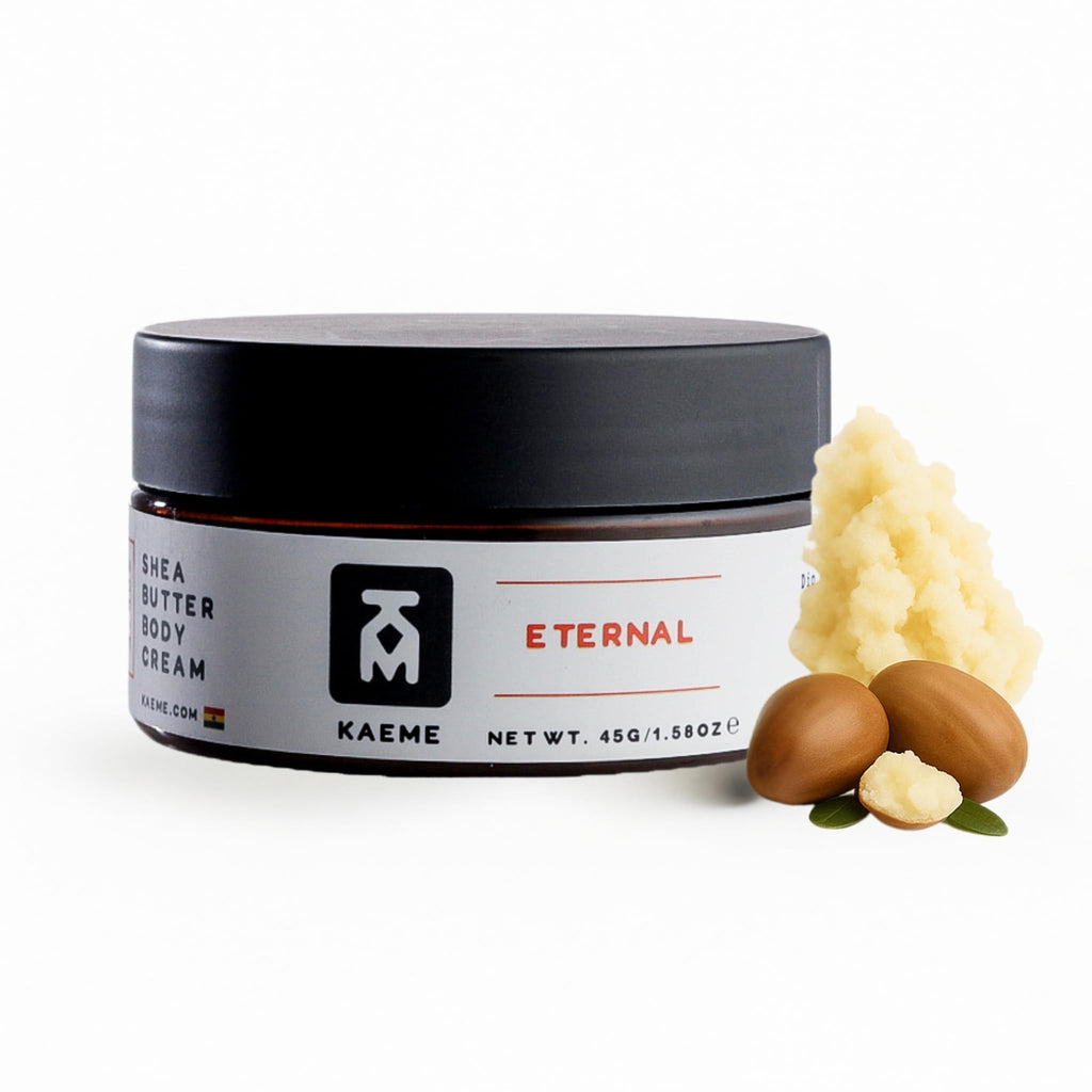 Kaeme.com Eternal Non-Greasy Whipped Shea Body Butter For Face, Body, Hair-Made With 100% Organic Raw Unrefined Shea & Coconut Oil, Deep Hydration for Dry, Sensitive Skin, Eczema Relief-3.4oz/100g Jar