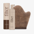 Filter By Molly-Mae Sunkissed Bundle | Extra Dark Self Tan Mousse | Fast Drying Streak Free Fake Tan | Bronzed Glow | Large Double Sided Velvet Soft Tanning Mitt | Perfect for Face & Body Application