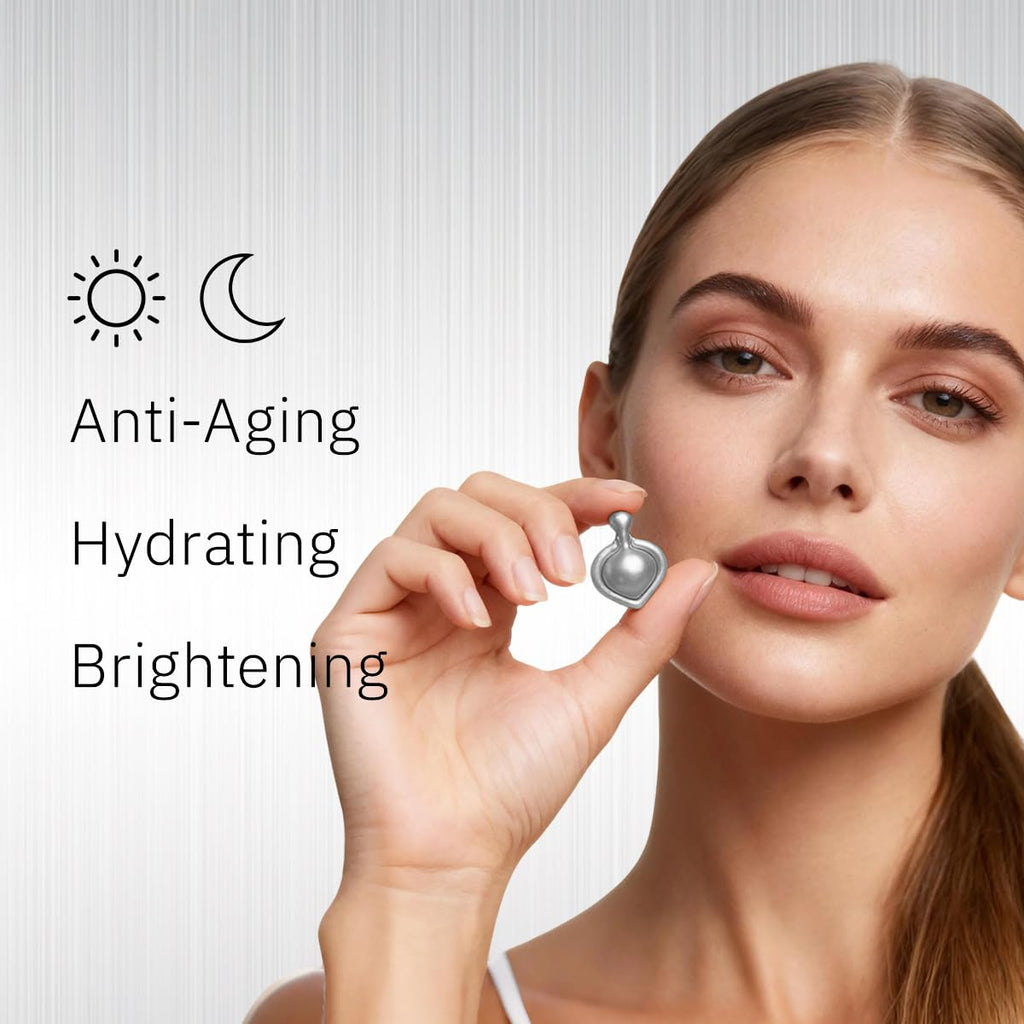 HKH Triple Vitamin C Serum Capsules for Face – 28 Capsules Dark Spot Corrector - Anti-Aging Skincare & Hydrating Vitamin C with Camellia Extract & Vitamin E - Smooths Fine Lines & Firms Skin