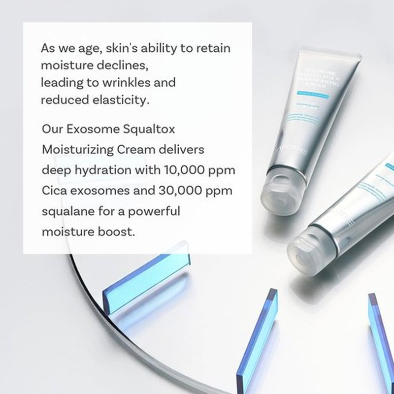 APOTHE Exosome Squal-Tox Moisturizing Cream 2.03 fl oz (60ml) – Long-Lasting Hydration, Firming, and Skin Barrier Strengthening with Squalane, Centella Asiatica, and Exosome Technology