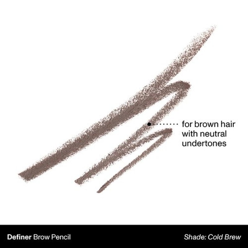 Morphe Definer Dual-Ended Brow Pencil - Precision Slanted Tip for Shaping & Filling - Cold Brew (0.003 oz)