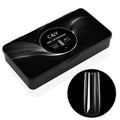 Cycullinyt 504pcs Sculpted XXLong Square Soft Gel Nail Tips, Professional False Nail Tips with Box - 14 Sizes Full Cover Clear Acrylic Press On Fake Nails for Extension Manicure Salon DIY at Home