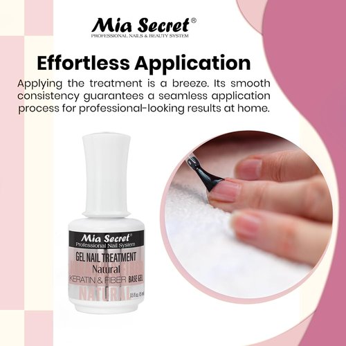Mia Secret Professional Gel Nail Treatment Keratin Base & Top Gel 0.5 FLoz