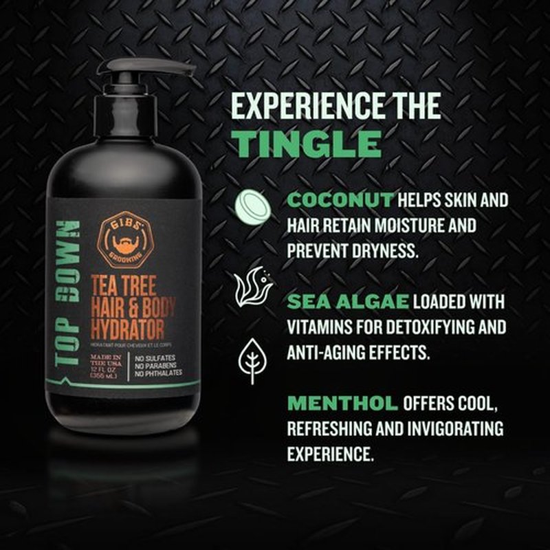 GIBS Top Down Hair & Body Hydrator - Nourishing Moisturizer for All Skin Types