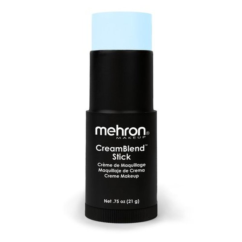 Mehron Makeup CreamBlend Stick | Face Paint, Body Paint, & Foundation Cream Makeup | Perfect for Halloween .75 oz (21 g) (Pastel Blue)