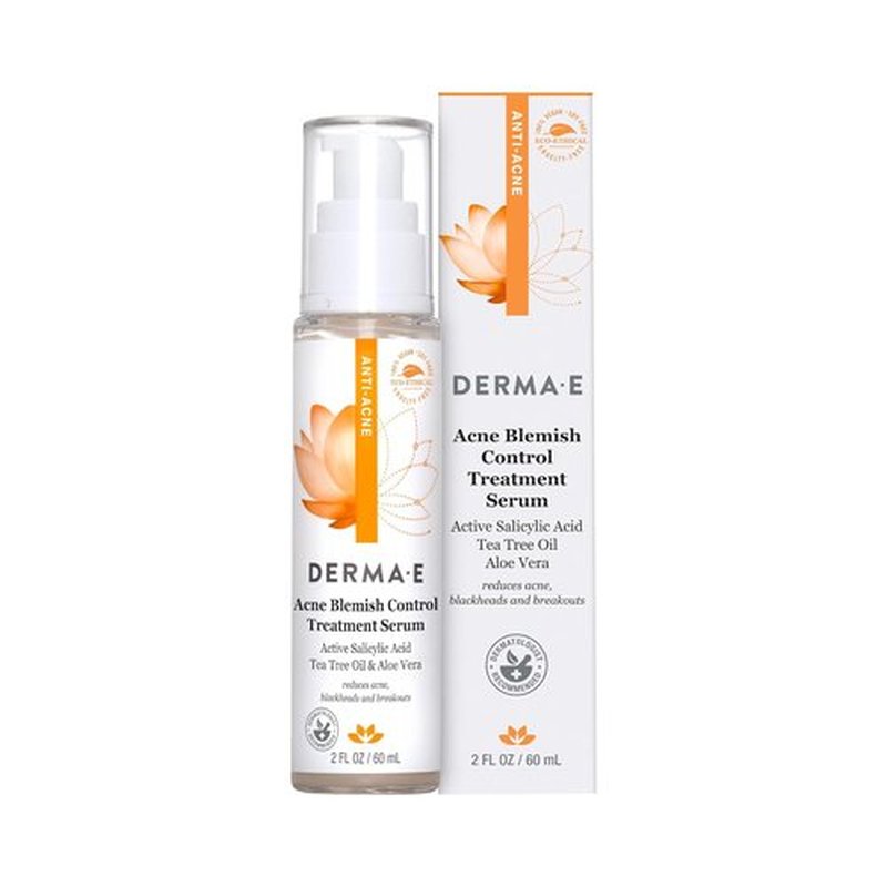 DERMA E Acne Spot Treatment Serum - Clinically Proven Formula for Clearer Skin | 2 Fl Oz