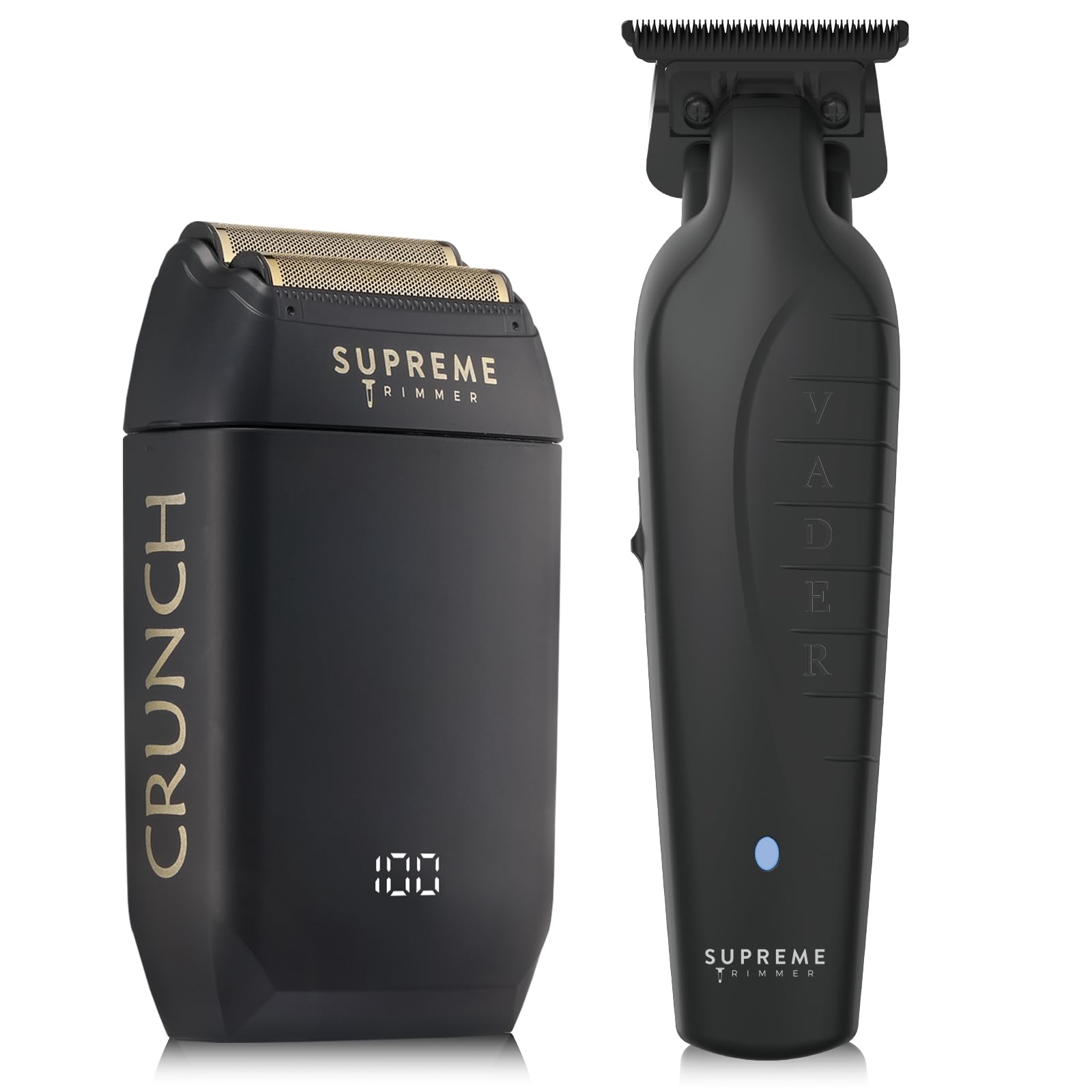 Supreme Trimmer Vader Trimmer & Crunch Foil Shaver Barber Haircutting Kit | Professional DLC T-Blade Beard Trimmer ST3778 & STF602 Waterproof IPX6 Shaver Set | (Acid)