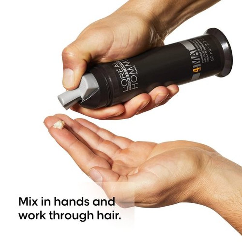 L'Oréal Professionnel Paris Styling Pomade For Men - Medium Hold, Matte Finish | All Hair Types